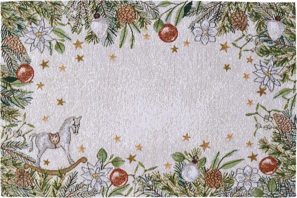 2 Tischsets Gobelin CHRISTMAS FRAME