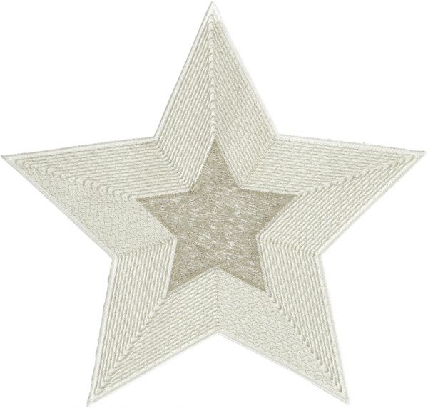 exklusive Sterne Deckchen FALLING STARS im 2-er Pack mit handgeführter Stickerei
