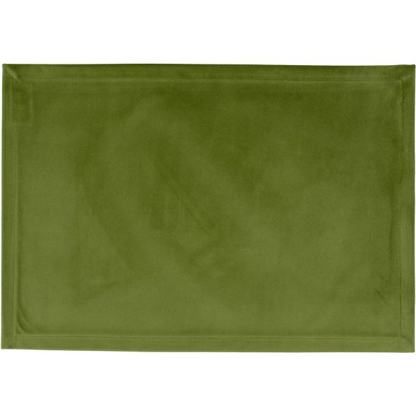 Tischsets 6 Stück PRINCE Samt, Farbe 6-oliv