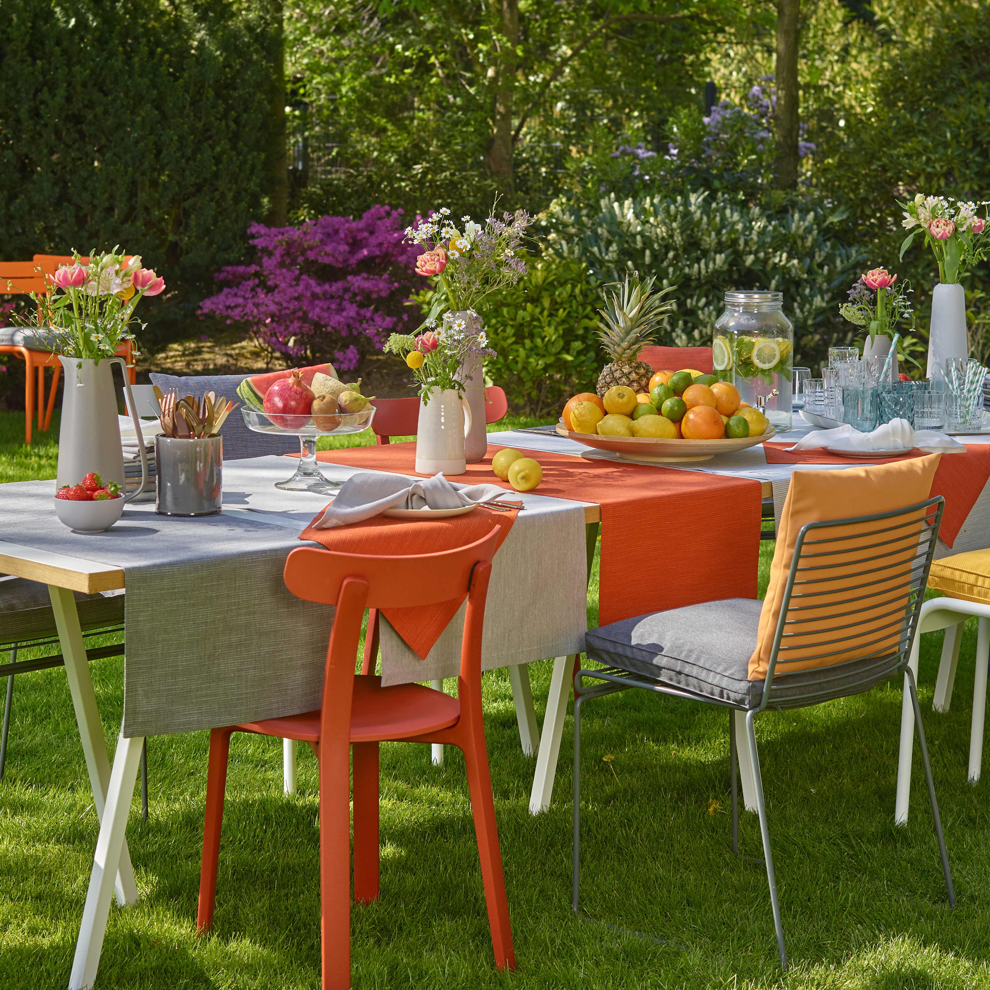 Tischläufer LANDSCAPE von Sander table and home für Garten und Terrasse |  Sander Tischwäsche