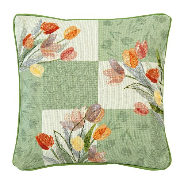 gefülltes Kissen Gobelin TULIP PATCH